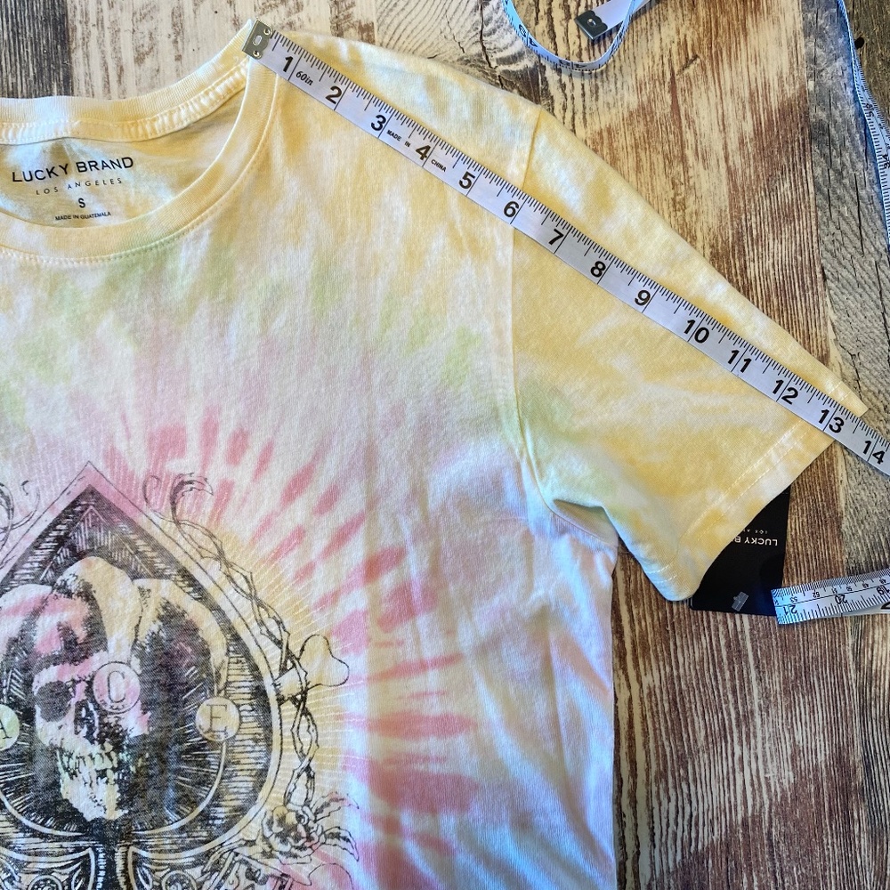 LUCKY BRAND womans graphic T-short sleeve tie dye size small NWT - Picture 6 of 11